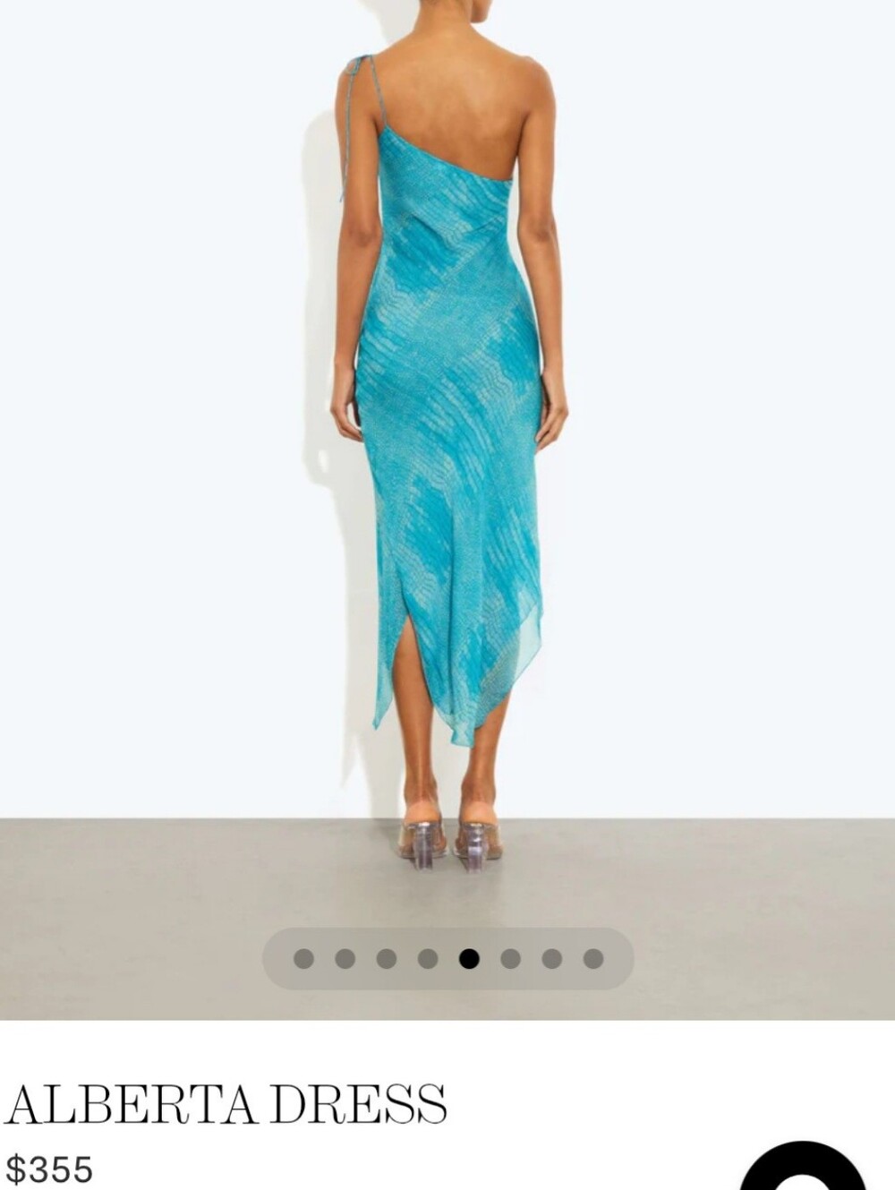 RAT AND BOA Alberta Stunning and Sexy  One-Shoulder Blue Midi Dress Size S $355 - Picture 2 of 7